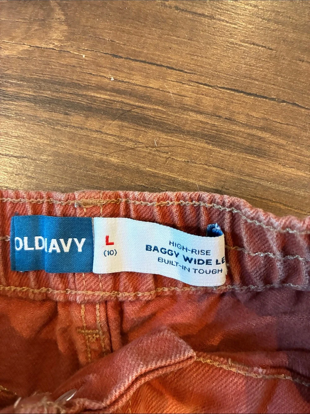Old Navy Baggy Wide Leg Pants in Rust